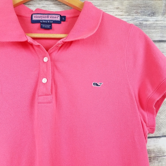 Vineyard Vines Bright Pink Polo Shirt Dress Large - Picture 3 of 7